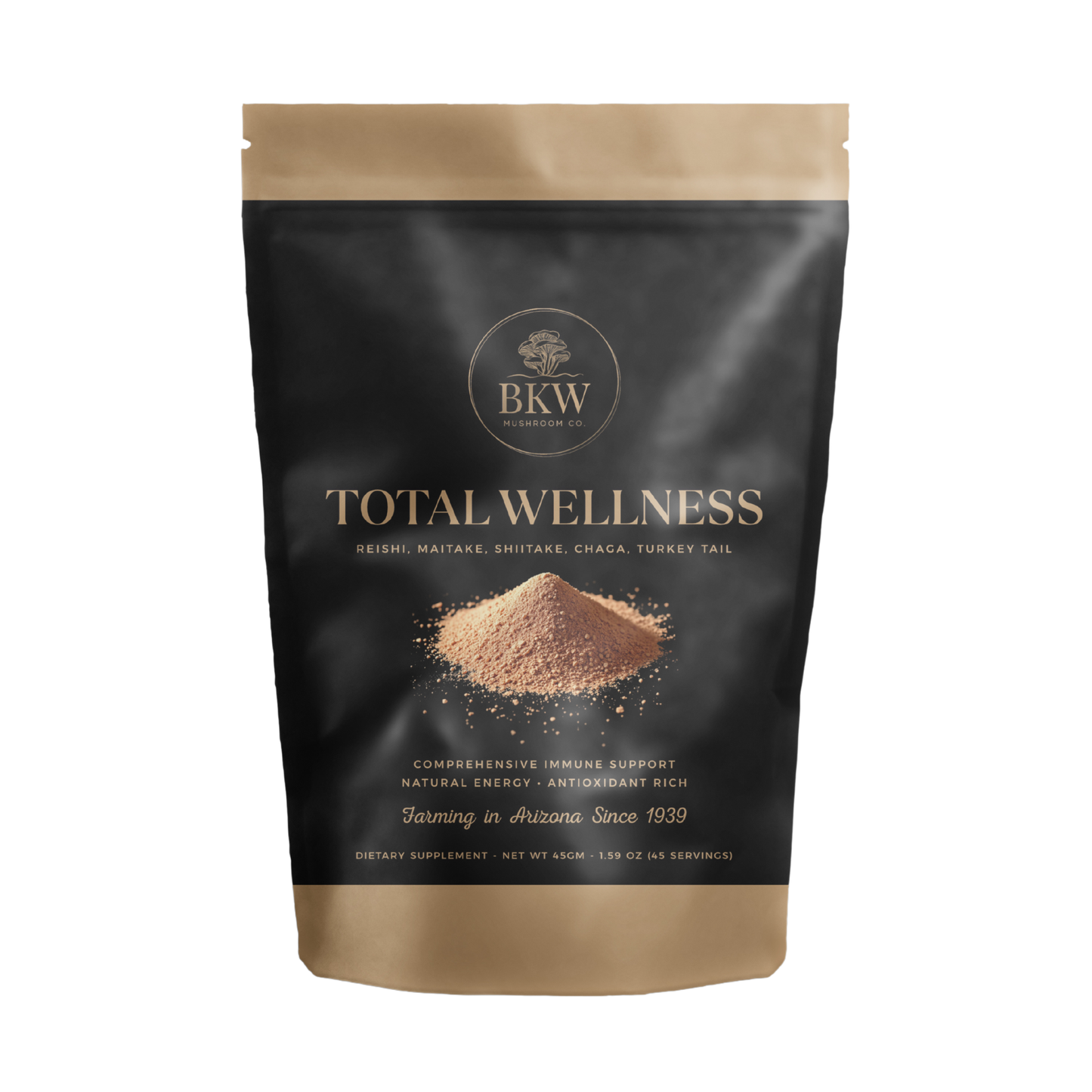 Total Wellness Mushroom Powder – Dual Extract