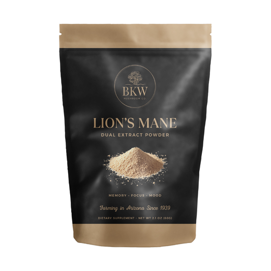 Lion's Mane Mushroom Powder - Dual Extraction for Cognitive and Memory Support